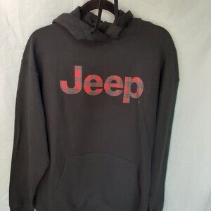 New XL Jeep Plaid Logo Black Pullover Hoodie